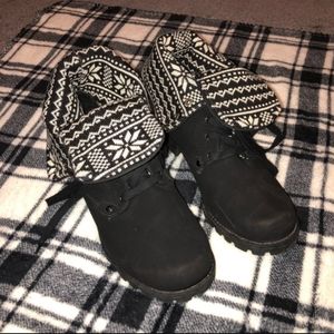 Torrid Sweater Combat Boots